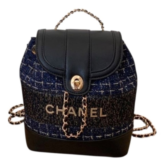CHANEL Navy/Tweed Mini Backpack/Pirse - Picture 1 of 9